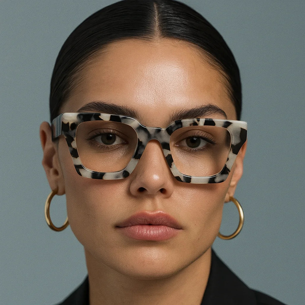 Luxury Thicken Acetate Reading Glasses Men Women Anti Blue Light Prescription Glasses Myopia Hyperopia Oversized Square Eyewear