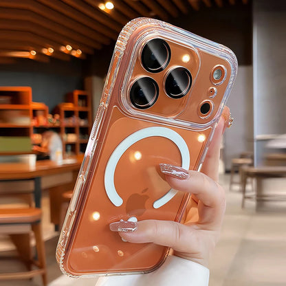 High Clear With Camera Control Button Magsafe Case for iPhone 17 16 Pro Max 17Pro 16Pro Transparent Magnetic Ultra Thin PC Cover