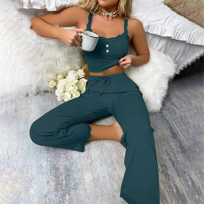 Women Pajama Sets Pijama Pajamas Woman autumn Set Sexy Women Sleepwear for Sleeping Women's Trousers Sleep Lounge Underwear