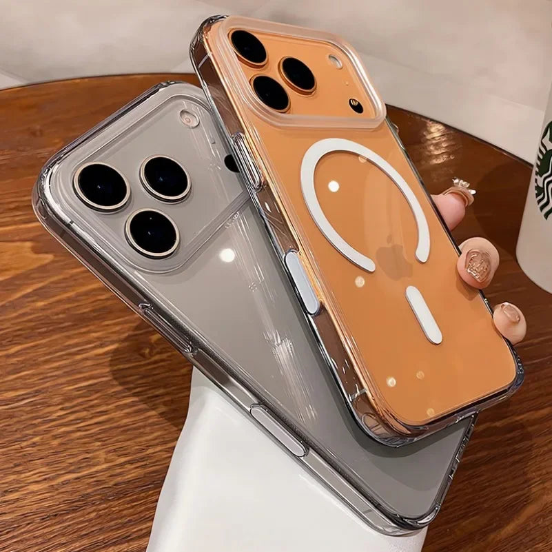 for Magsafe Transparent With Camera Control Button Case for iPhone 17 16 Pro Max Magnetic Clear Shockproof Ultra Slim Thin Cover