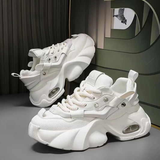 Men's Thick Bottom Casual Designer Chunky Sneakers High Top Men Fashion Platform Shoes Breathable Outdoor Sneakers