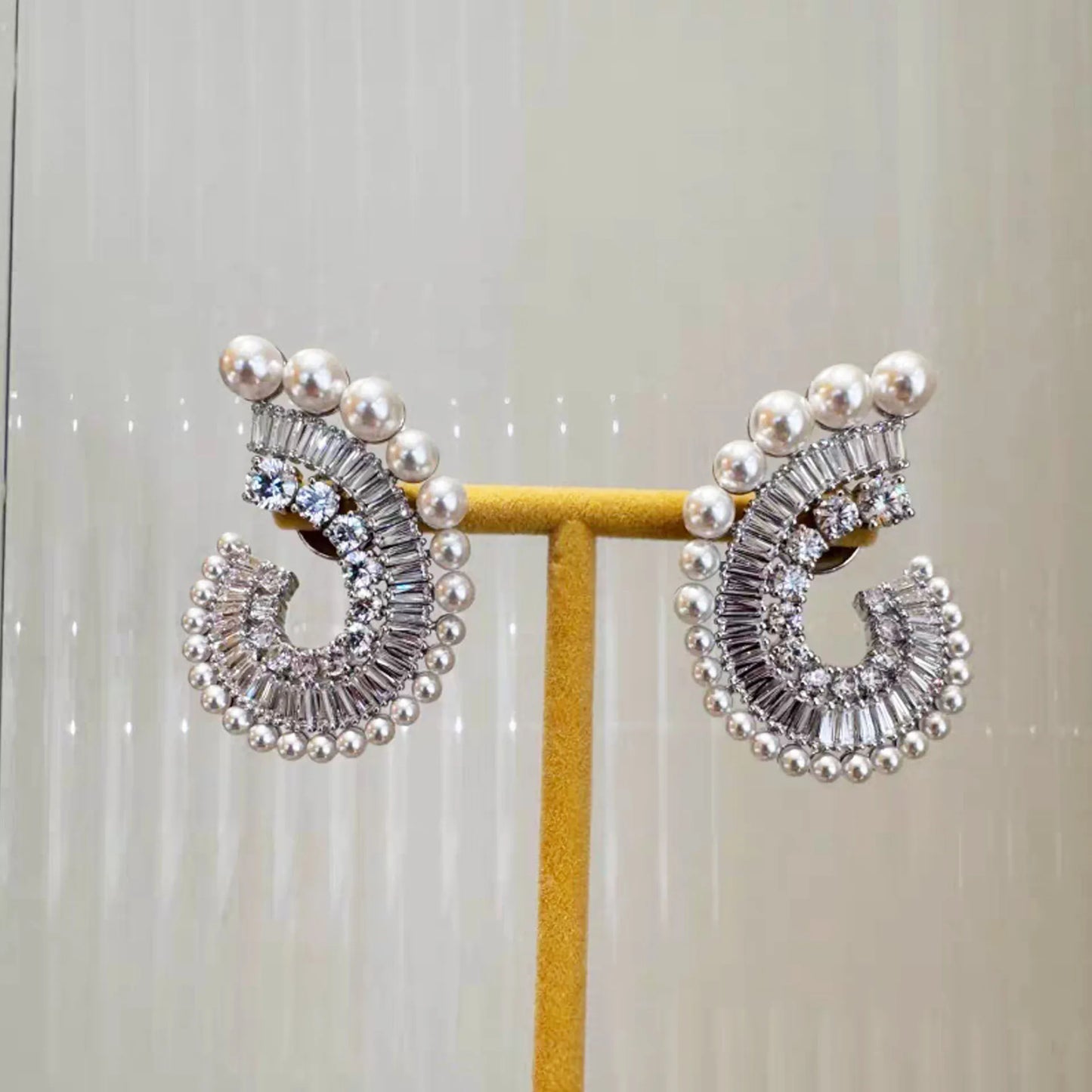 Original Princess Sparkling Crystal Wedding High-end Jewelry Set Charming Women's Heart-shaped Necklace Earrings Bracelet Ring