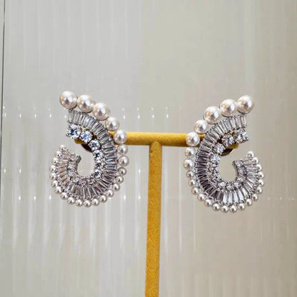 Original Princess Sparkling Crystal Wedding High-end Jewelry Set Charming Women's Heart-shaped Necklace Earrings Bracelet Ring