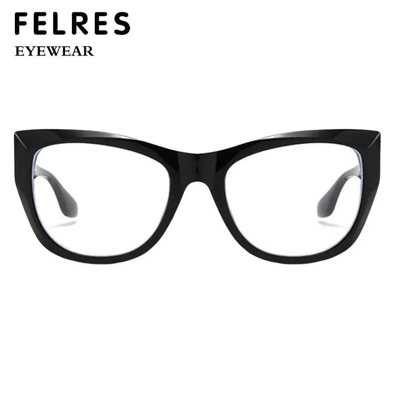 Trendy Oversized Reading Glasses Women Men High Quality Anti Blue Light Presbyopia Eyewear Cat Eye Optical Prescription Glasses