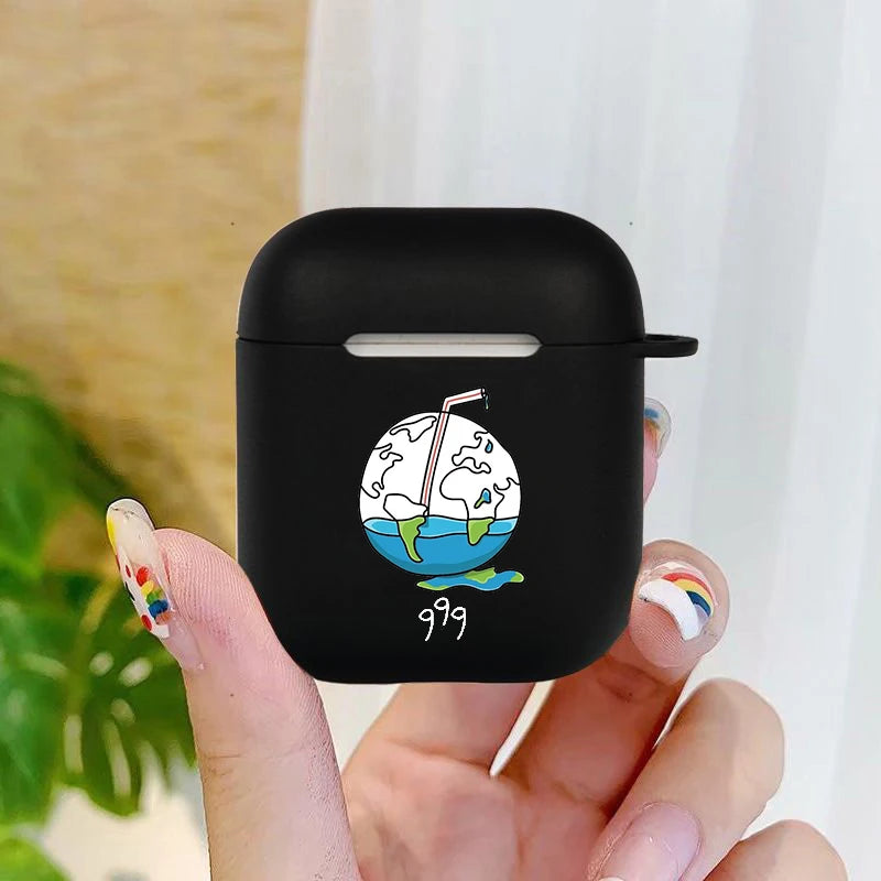 Fashion Juice WRLD 999 Soft silicone TPU Case For AirPods Pro2 1 2 3 4 black Silicone Wireless Bluetooth Earphone Box Cover