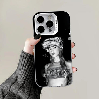 TINI Martina Stoessel Phone Case For iPhone 16,15,14,13,12,11,Pro,Max,Plus,Mini,XS,SE Anti Fall Gray White Matte Hard Bumper