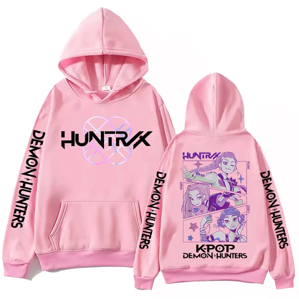 Hot Anime K-Pop Demon Hunters Hoodie Mira Rumi Zoey Printing Sweatshirts Women Men Fashion Harajuku Hip Hop Pullover Tops