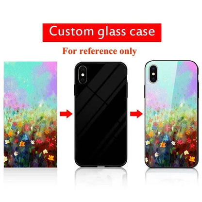 Custom Phone Cases For iphone 16 e 14 Pro Max 13 Mini 15 Plus Glass Silicone Cover Customized Photo Personalized Pictures Fundas