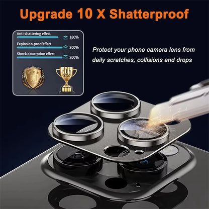 Titanium Camera Lens Protector Case Cover For iPhone 16 Pro Max 11 14 Pro 13 12 15 15Pro Max 12Mini Protection Phone Accessories