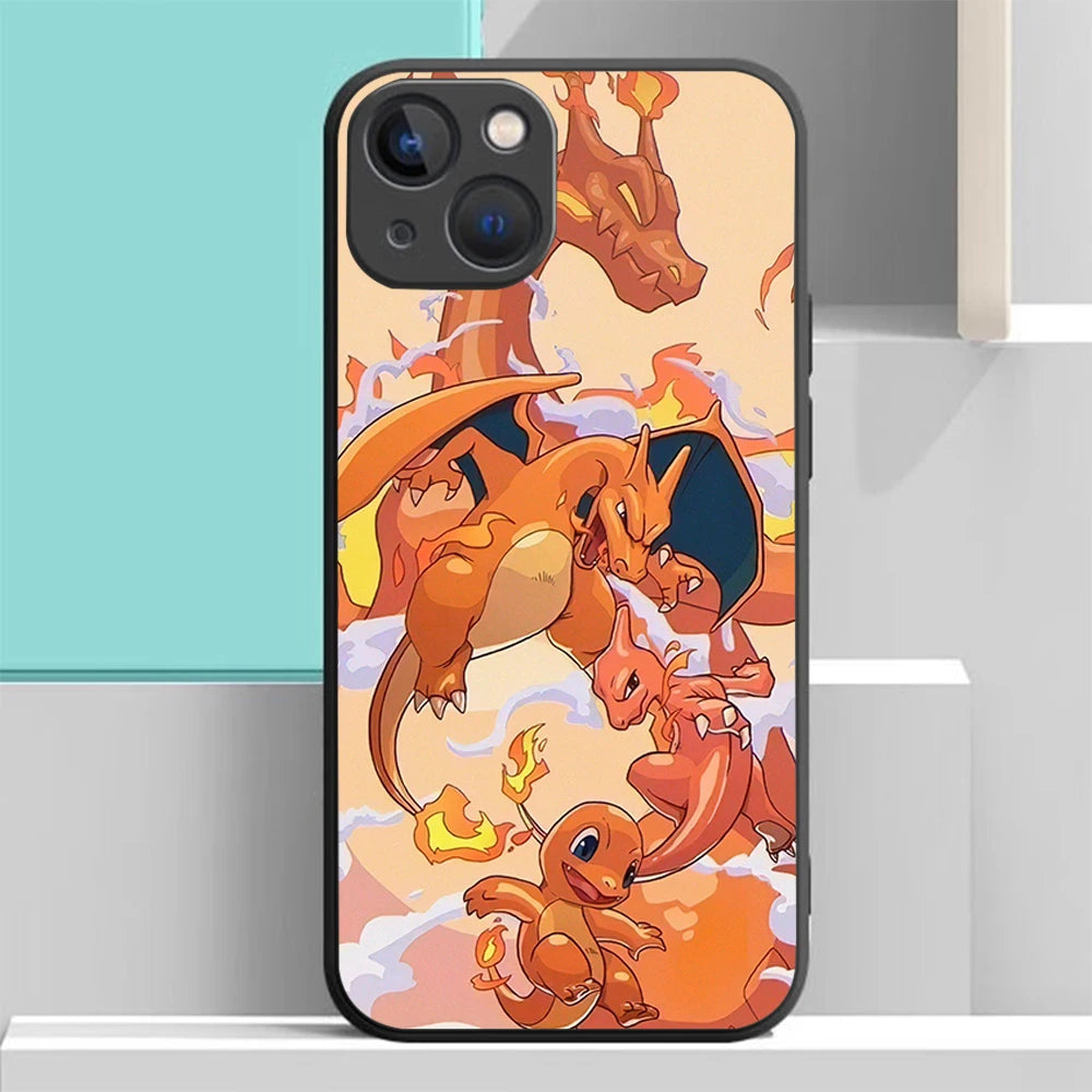 S-71 Cartoon Pokemon Soft Case for iPhone 14 13 11 12 XS Pro Max Plus X