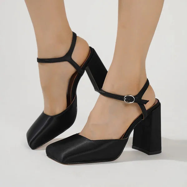 Luxury Brand Women High Heesl Sandals Sexy Thick Heel Platform Shoes Square Toe Rhinestone Woman's Pumps Party Wedding Shoes new