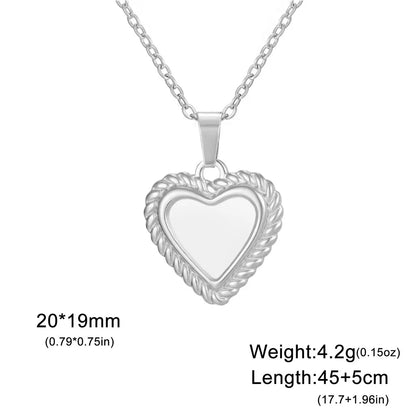 COOLTIME Love Heart Necklace for Women Stainless Steel Choker 2025 Trend Fashion Minimalist Party Jewelry Gift New in