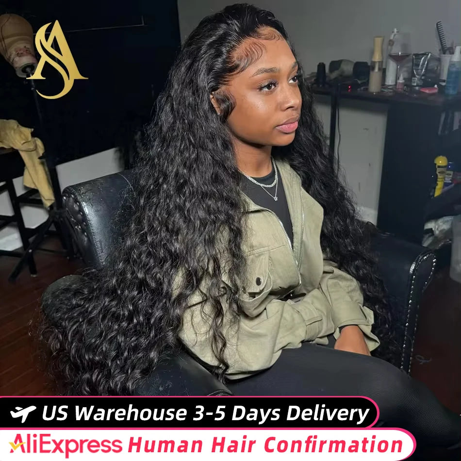 250 Density Water Wave 13x4 13x6 360 Hd Transparent Lace Front Wigs For Women Deep Wave Lace Frontal Wigs Curly Human Hair Wigs
