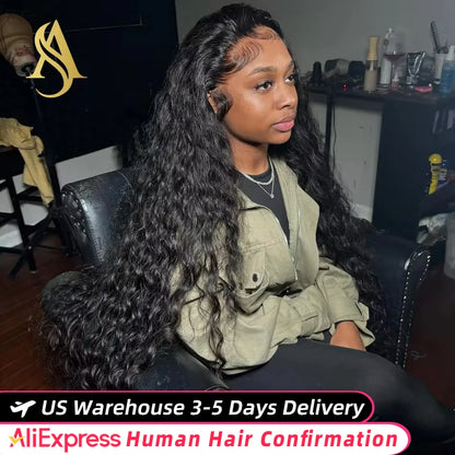 250 Density Water Wave 13x4 13x6 360 Hd Transparent Lace Front Wigs For Women Deep Wave Lace Frontal Wigs Curly Human Hair Wigs