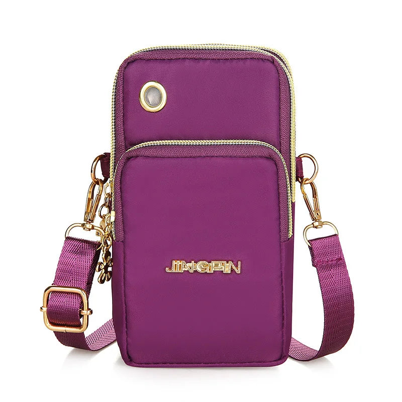 New Balloon Mobile Phone Crossbody Bags for Women Fashion Women Shoulder Bag Cell Phone Pouch With Headphone Plug 3 Layer Wallet.