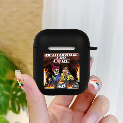 Fashion Juice WRLD 999 Soft silicone TPU Case For AirPods Pro2 1 2 3 4 black Silicone Wireless Bluetooth Earphone Box Cover