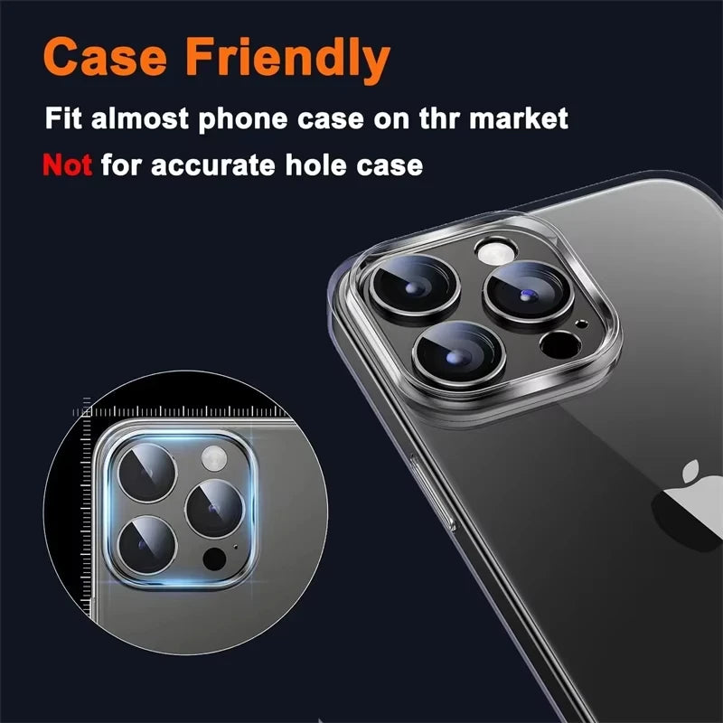 Titanium Camera Lens Protector Case Cover For iPhone 16 Pro Max 11 14 Pro 13 12 15 15Pro Max 12Mini Protection Phone Accessories
