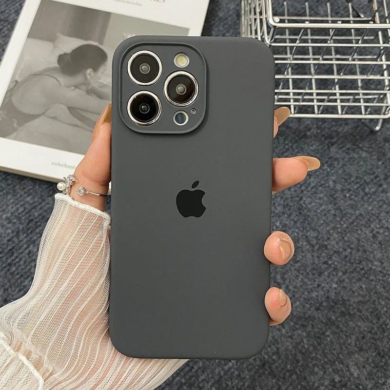Original Liquid Silicone Phone Case For iPhone 13 16 15 12 14 Pro Max  Cases For iPhone 14 15 13 12 16 Plus Protection Cover