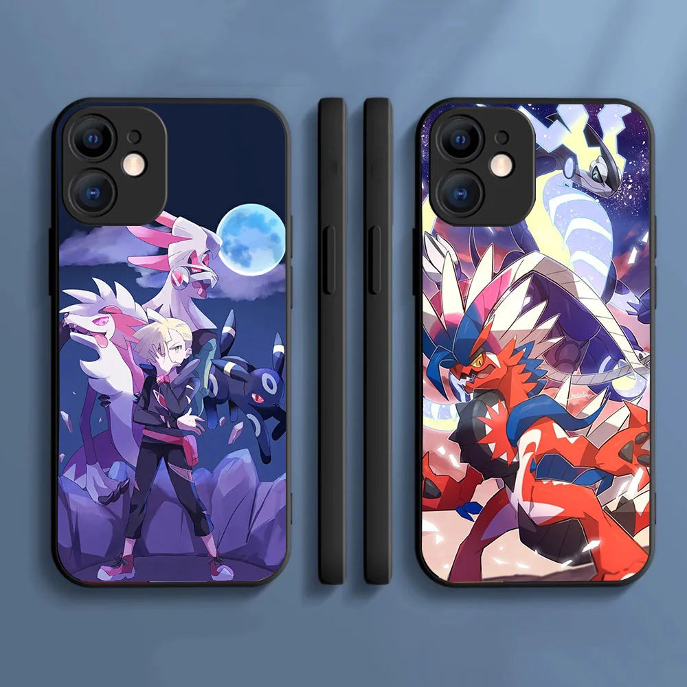 S-71 Cartoon Pokemon Soft Case for iPhone 14 13 11 12 XS Pro Max Plus X