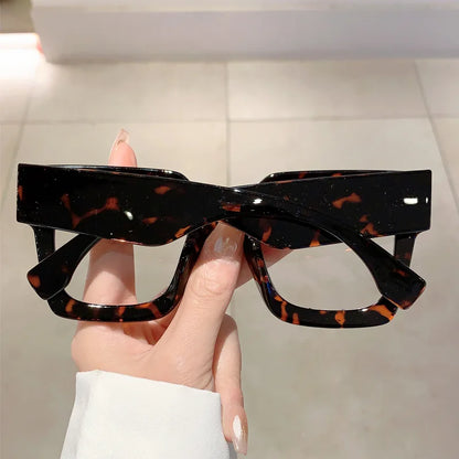 Large Square Frame Clear Lens Glasses Anti Blue Light Spectacles Optical Square Computer Big Eye Glasses Frame Eyewear