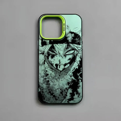 B-Black Clover Asta Fishion Phone Case For IPhone 17 16 15 14 13 12 11 Pro Max Air Multicolor Matte Laser Metallic Aurora Funda