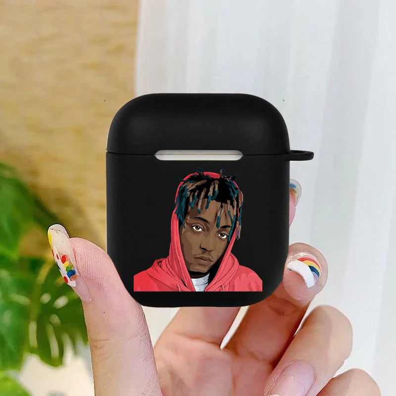 Fashion Juice WRLD 999 Soft silicone TPU Case For AirPods Pro2 1 2 3 4 black Silicone Wireless Bluetooth Earphone Box Cover