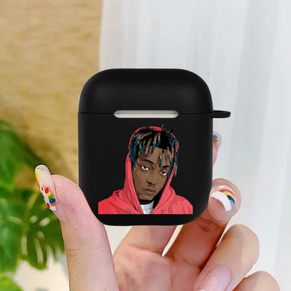 Fashion Juice WRLD 999 Soft silicone TPU Case For AirPods Pro2 1 2 3 4 black Silicone Wireless Bluetooth Earphone Box Cover