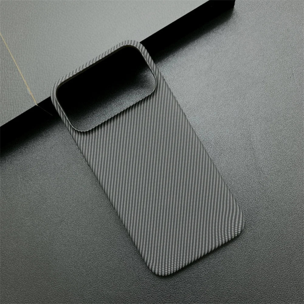 Luxury Carbon Fiber Plastic UltraThin Armor Case For iPhone 17 16 15 14 Plus 13 12 11 Pro Max Shockproof Protect Hard Cool Cover