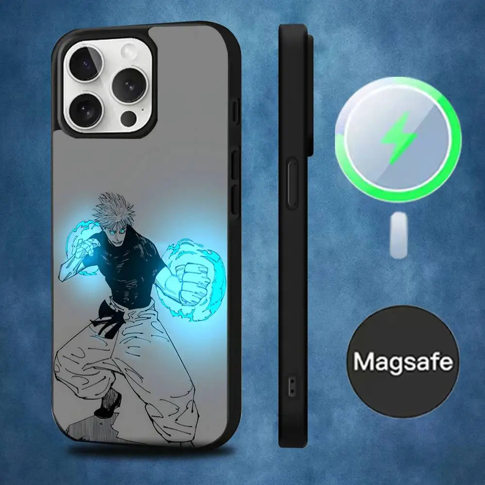 Anime Gojo S-Satoru  Phone Case  For iPhone 16,15,14,13,12,11,Pro,Max,Plus,Mini,Magsafe,Magnetic Wireless Charging Case