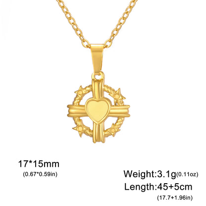 COOLTIME Love Heart Necklace for Women Stainless Steel Choker 2025 Trend Fashion Minimalist Party Jewelry Gift New in