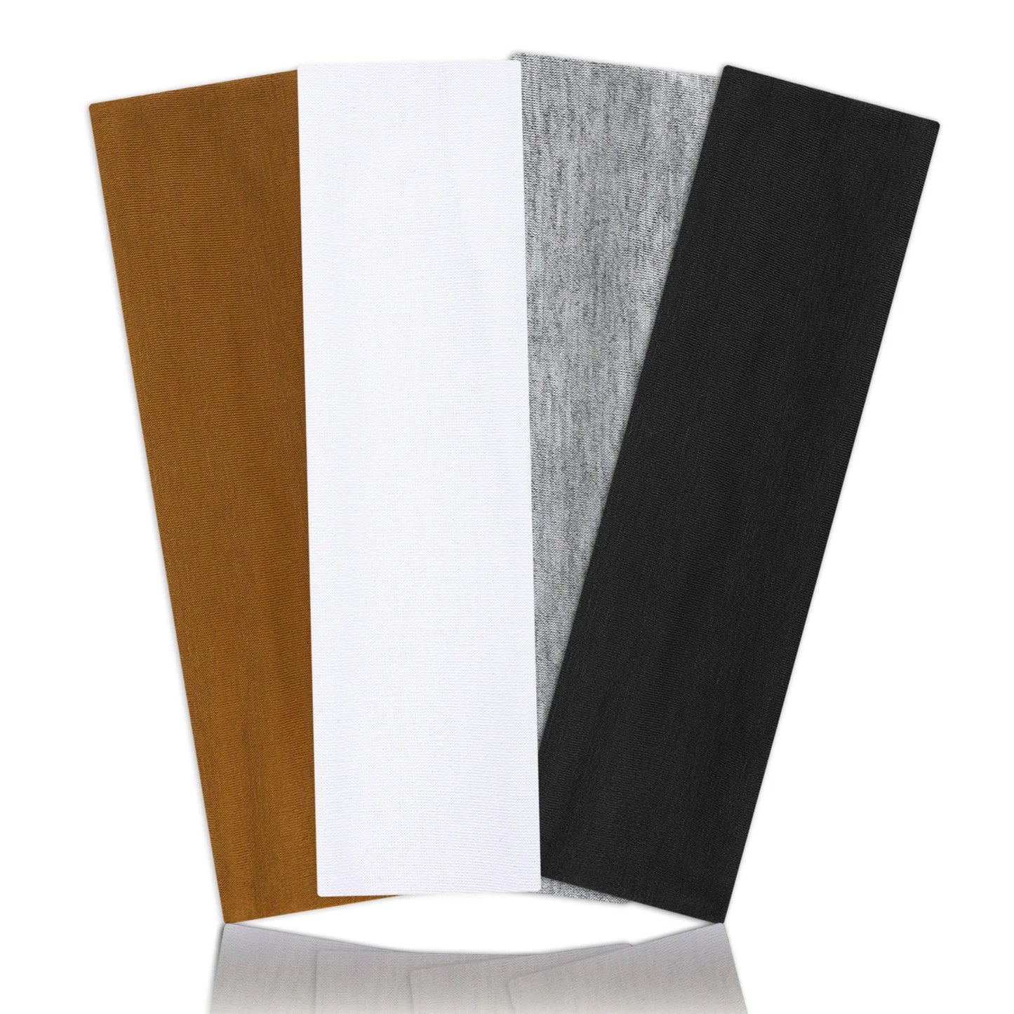 4pcs Simple Basic Solid Color Leopard Print Face Wash Cycling Running Sports Yoga Leisure Sweat-Absorbing Headband