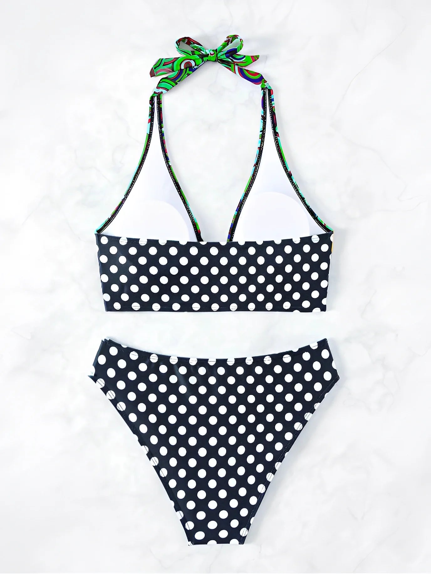 Sexy High Waist Bikini 2025 Women Halter Swimwear Female Swimsuit Printed Bathers Swimming Bathing Swim Suit Summer Beachwear