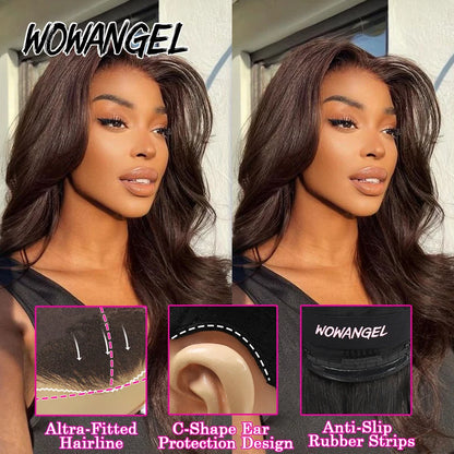 250% Pre Everything 13x6 HD Lace Frontal Wigs Chocolate Brown Body Wave Wigs Melt Skins Human Hair Wigs Pre Plucked For Woman