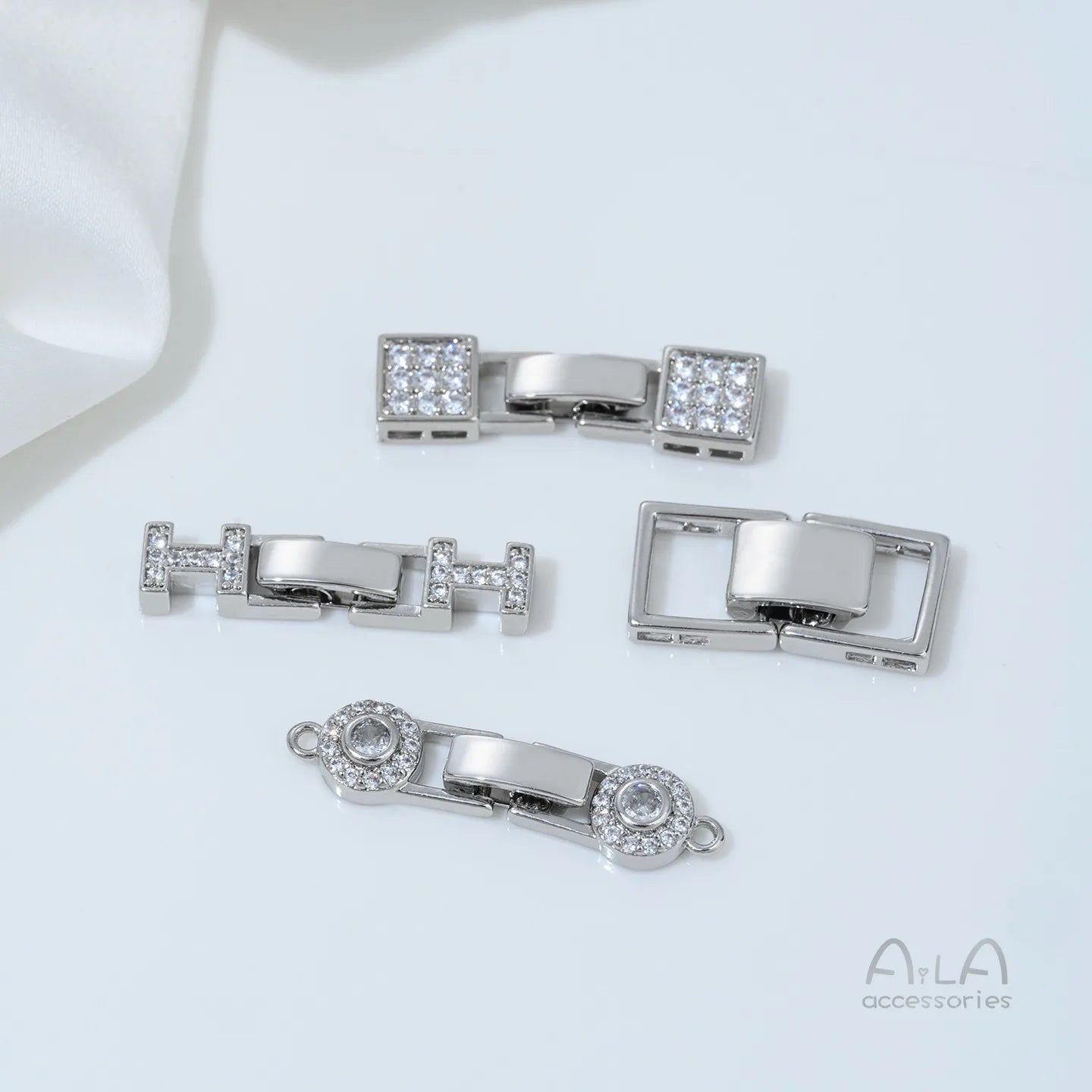 14K Gold-plated Zirconium Multi-row Multi-purpose End Clasp Diy Handcrafted Beaded Bracelet Necklace Clasp Accessory Material