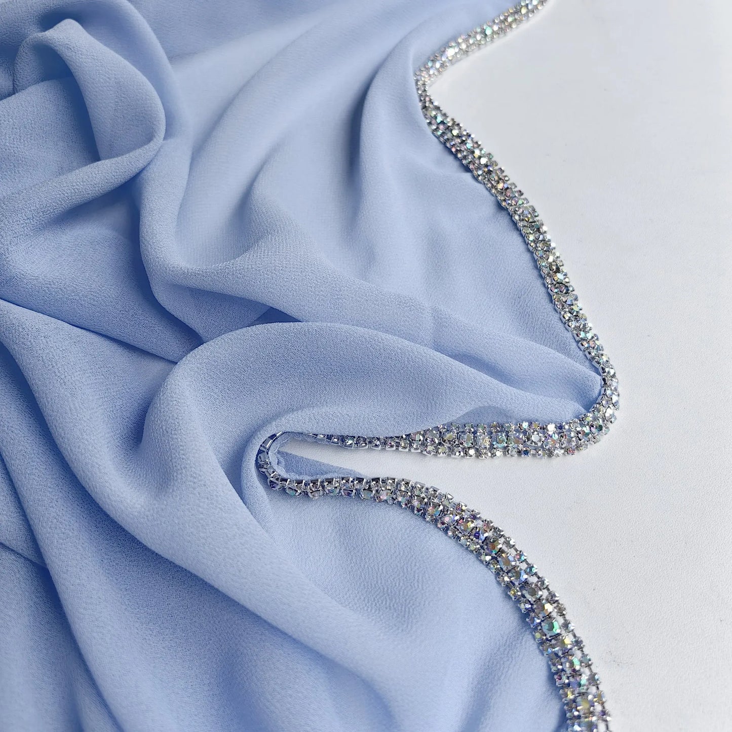 Luxury Sparkling Diamonds Long Side scarf Women Muslim Long Scarves Light Weight Soft Turban Shawl Solid Scarves 70*180CM