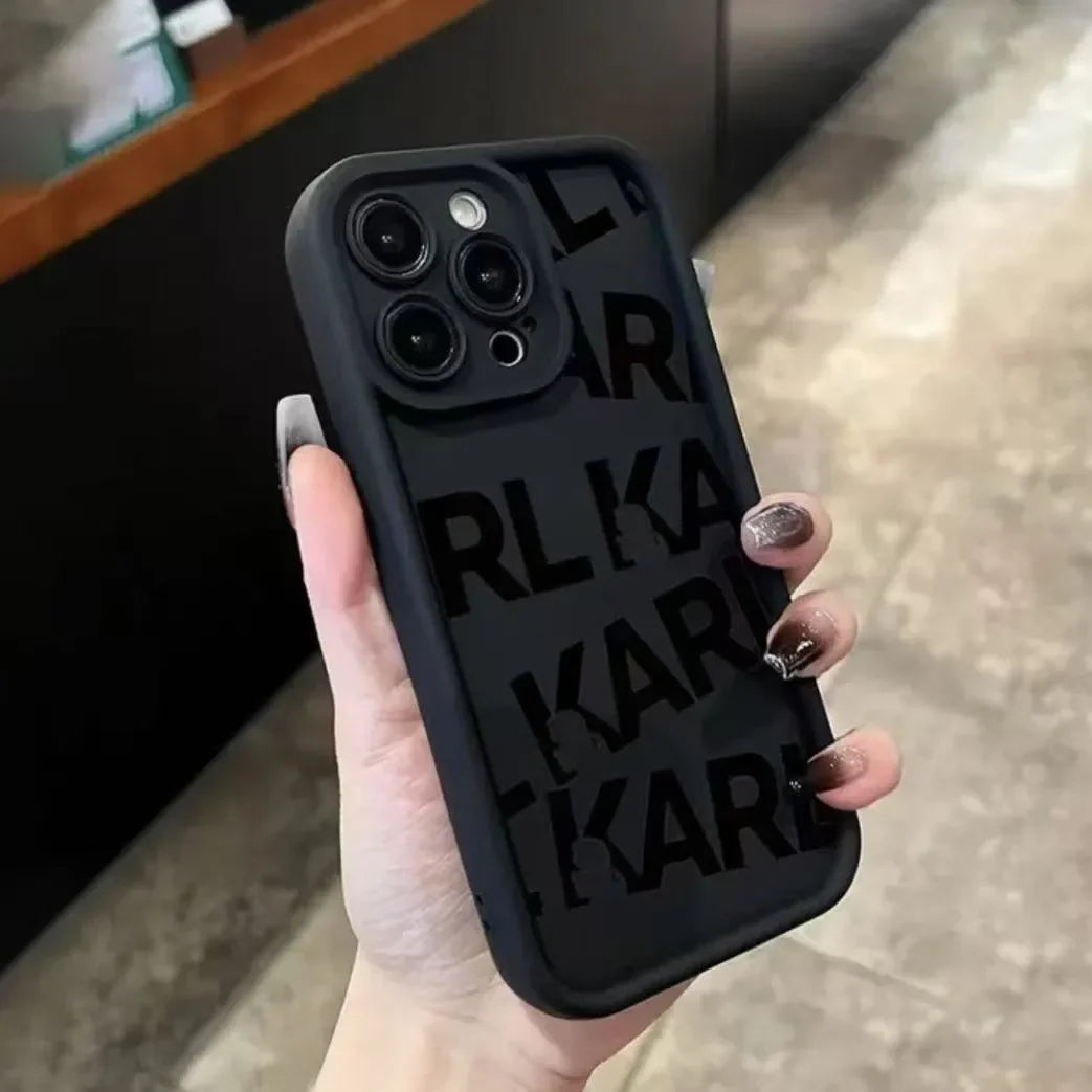 Simple Fashion Letter Heart Phone Case for iPhone 16e 16 15 14 13 12 11 Pro Max Mini XR XS X 7 8 6 6s Plus Soft TPU Back Cover