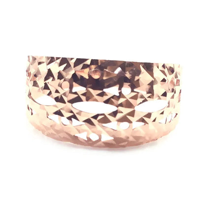 585 purple gold 14K rose gold new vintage hollow wide version wedding rings for couples fancy luxury jewelry for girlfriend