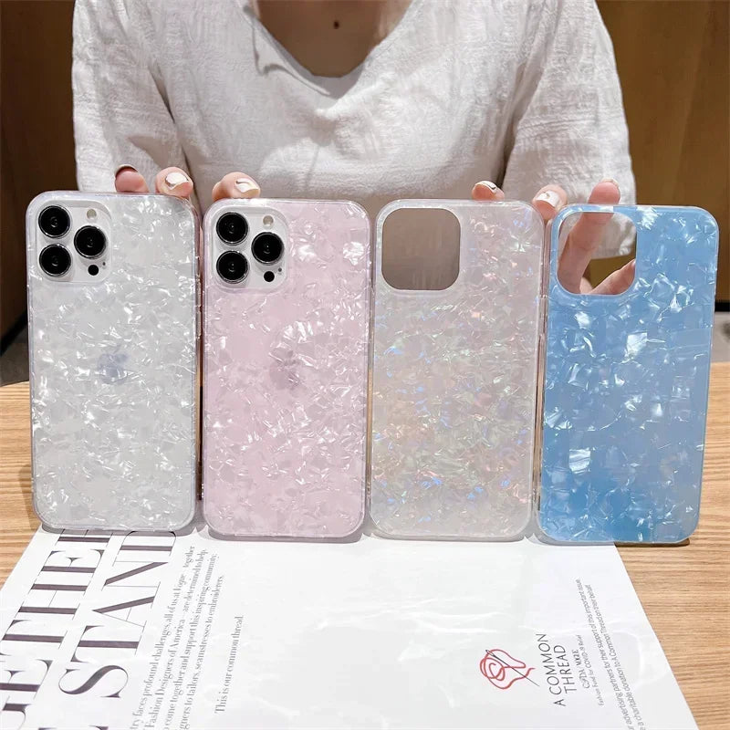 Glitter Marble Silicone Case For iphone 17 Air 16 16E 15 14 12 13 Mini 11 Pro Max Plus Silicone Soft TPU Back Phone Cases Cover