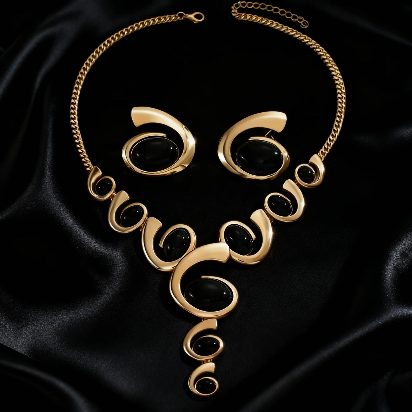 3pcs Elegant Vintage Jewelry Set for Women Sparkling Rhinestones Necklace Shiny Crystal Choker Bridal Wedding Earrings Party