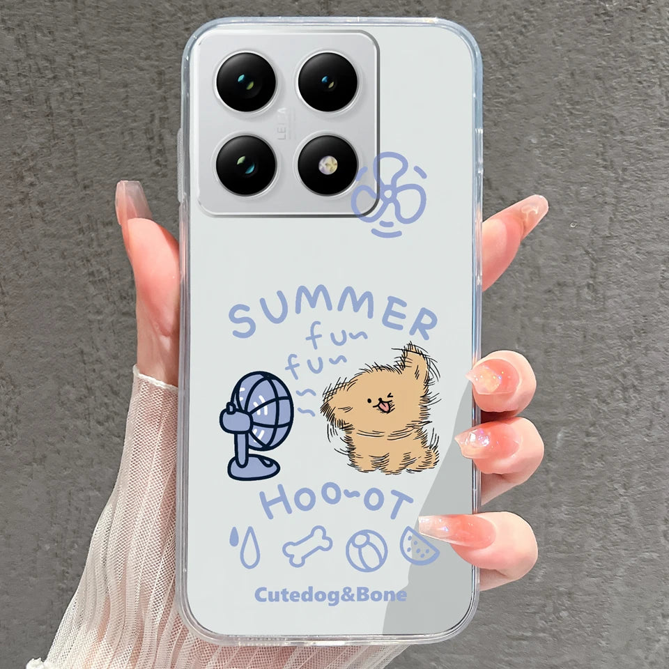 Case For Xiaomi 15 15T Pro Ultra Colorful Love Heart Durable Lightweight Soft Transparent Bumper For Xiaomi15Pro 15Ultra Fundas