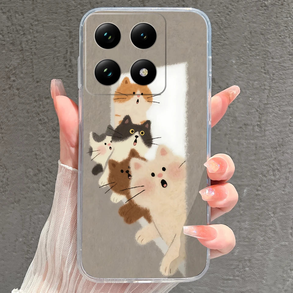 Case For Xiaomi 15 15T Pro Ultra Colorful Love Heart Durable Lightweight Soft Transparent Bumper For Xiaomi15Pro 15Ultra Fundas