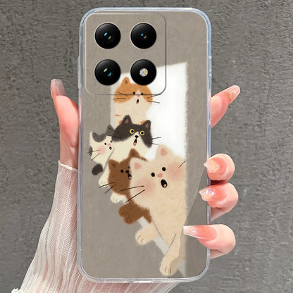 Case For Xiaomi 15 15T Pro Ultra Colorful Love Heart Durable Lightweight Soft Transparent Bumper For Xiaomi15Pro 15Ultra Fundas