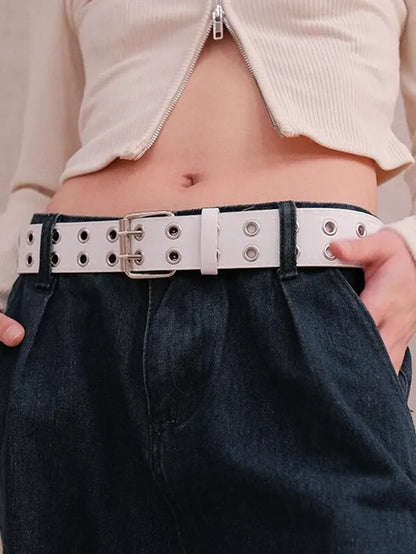 Ladies' fashionable belt paired with jeans, Gothic style studded decorative belt,  belt waist cinching belt daily wear