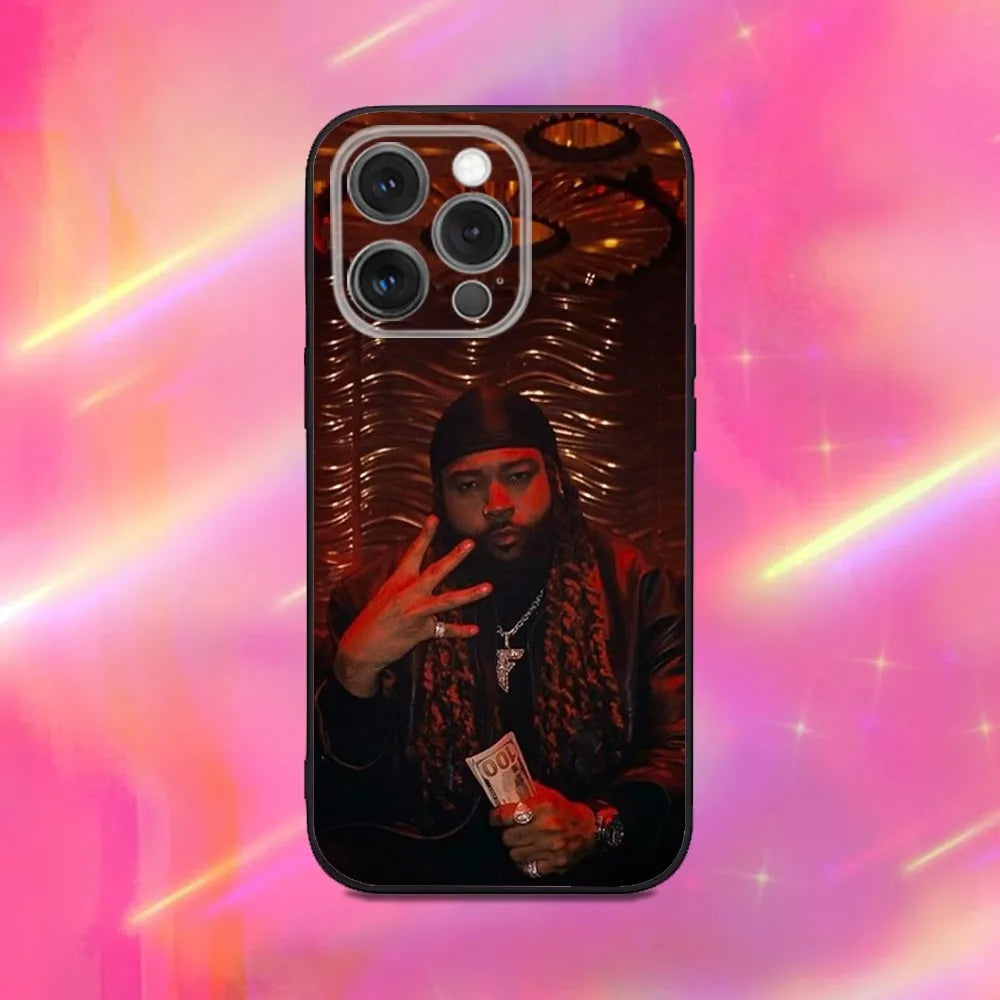 PARTYNEXTDOOR PND Phone Case For iPhone 16,15,14,13,12,11,Pro,Max,Plus,X,XS,XR,SE,8,7,Mini,Soft Silicone Black Case