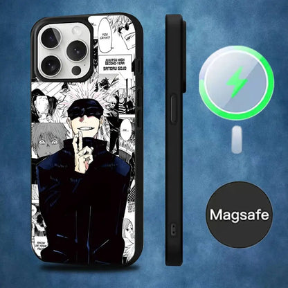 Anime Gojo S-Satoru  Phone Case  For iPhone 16,15,14,13,12,11,Pro,Max,Plus,Mini,Magsafe,Magnetic Wireless Charging Case