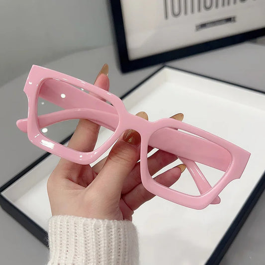 Thick Edged Square Eyeglass for Women Men Transparent Computer Glasses Vintage Colorful Oversized Optical Eyeglasses Очки
