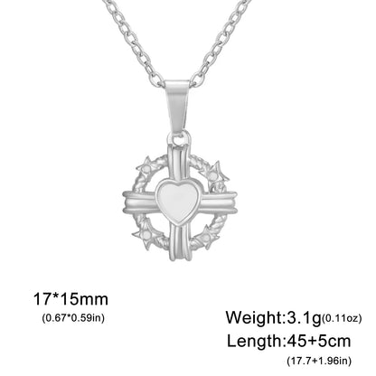 COOLTIME Love Heart Necklace for Women Stainless Steel Choker 2025 Trend Fashion Minimalist Party Jewelry Gift New in