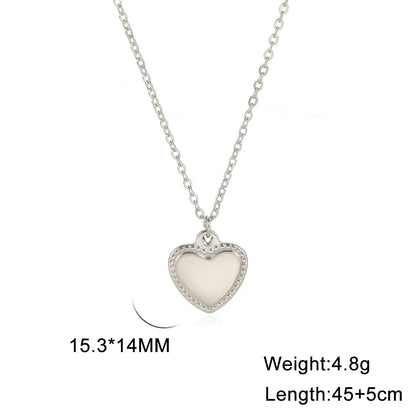 COOLTIME Love Heart Necklace for Women Stainless Steel Choker 2025 Trend Fashion Minimalist Party Jewelry Gift New in