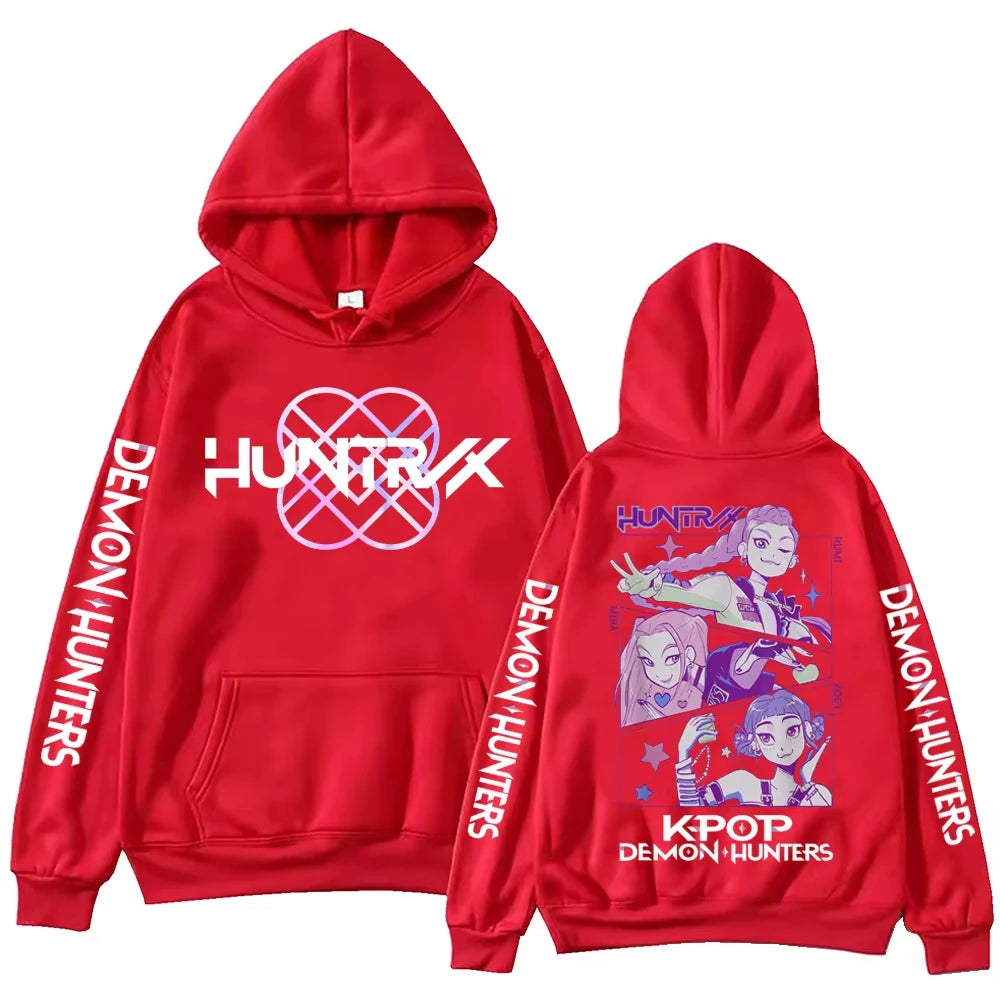Hot Anime K-Pop Demon Hunters Hoodie Mira Rumi Zoey Printing Sweatshirts Women Men Fashion Harajuku Hip Hop Pullover Tops