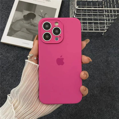 Original Liquid Silicone Phone Case For iPhone 13 16 15 12 14 Pro Max  Cases For iPhone 14 15 13 12 16 Plus Protection Cover